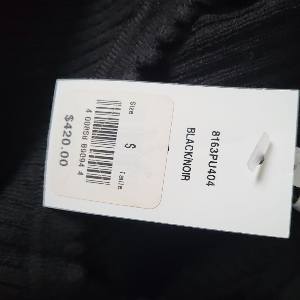 Carven Ribbed Wool Top with Ladderwork-BLACK-Small - Picture 7 of 7